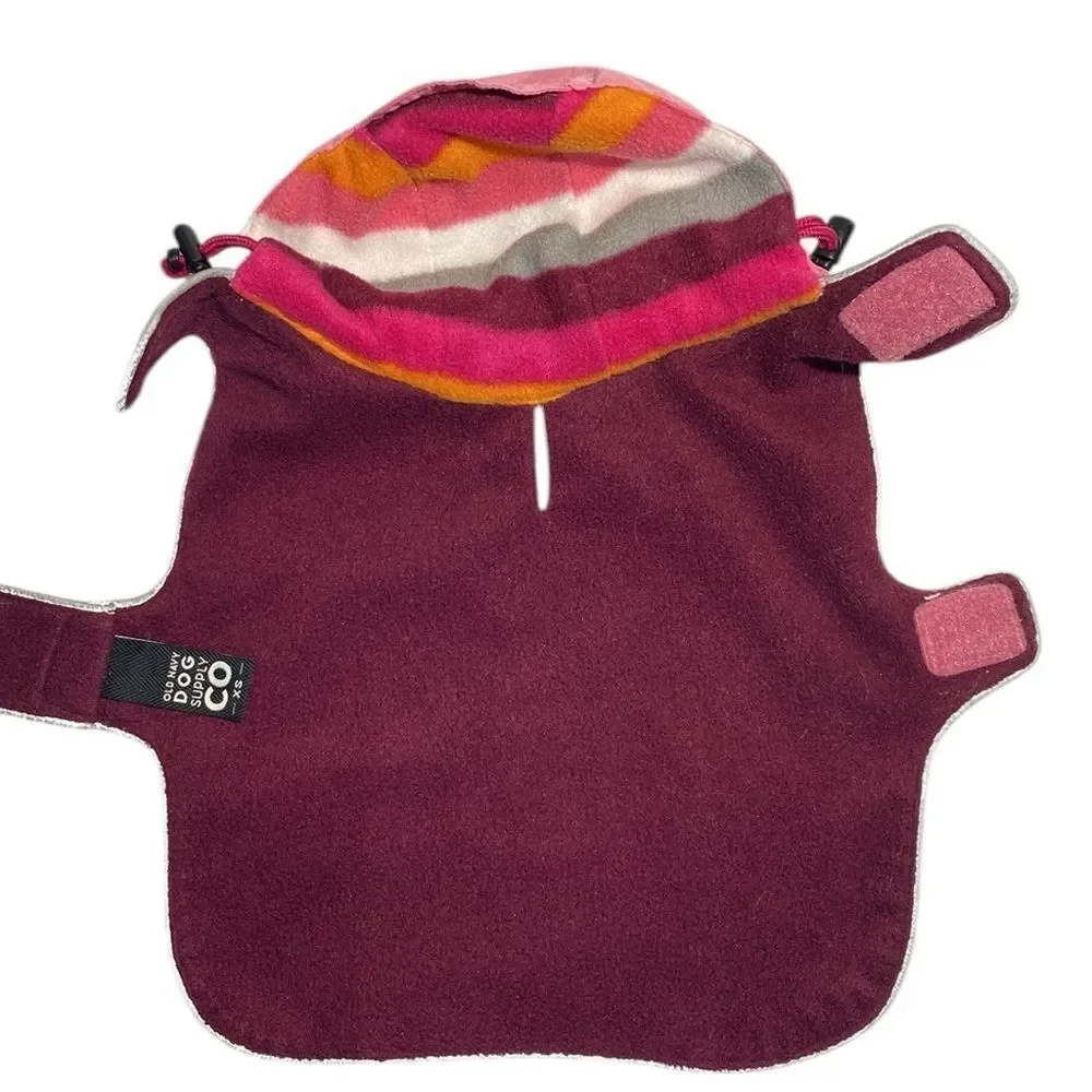 Fleece Lined Pink Reflective Dog Jacket Coat